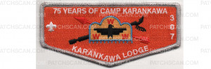 Patch Scan of Camp Karankawa 75th Anniversary Lodge Flap #2 (PO 88353)