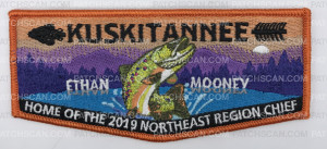 Patch Scan of Kuskitanne Lodge Ethan Mooney Flap Orange Border