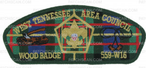Patch Scan of WOOD BADGE 559-W16 GREEN BORDER
