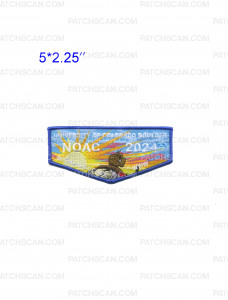 Patch Scan of Withlacochee NOAC 2024 flap day scene blue border