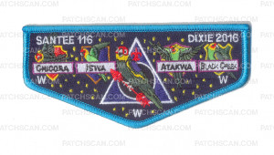 Patch Scan of Santee 116 Lodge Flap Blue