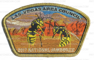 Patch Scan of 2017 National Jamboree - Las Vegas Area Council - Bees - Gold Metallic Border