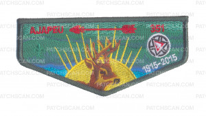 Patch Scan of K124414 - GREEN MOUNTAIN COUNCIL - AJAPEU LODGE 351 100TH FLAP