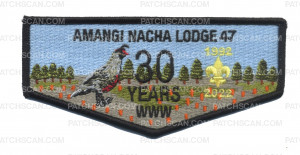 Patch Scan of Amangi Nacha Lodge 30 Years Flap (Black)