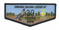 Amangi Nacha Lodge 30 Years Flap (Black) Golden Empire Council #47