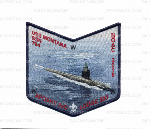 Patch Scan of USS Montana SSN 794 Apoxky Aio Lodge 300 NOAC 2018