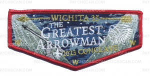 Patch Scan of Wichita 35 2023 Conclave flap gold met lettering