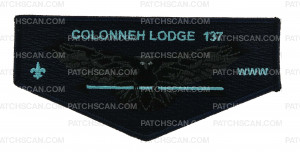 Patch Scan of Colonneh Lodge 137 Sea Scout Flap (Black & Blue)