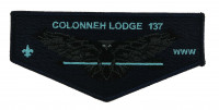Colonneh Lodge 137 Sea Scout Flap (Black & Blue) Sam Houston Area Council #576