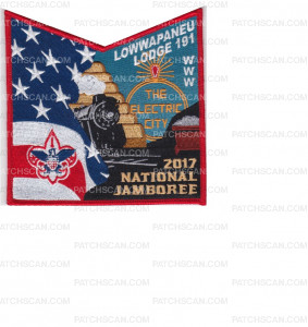 Patch Scan of National Jamboree 2017 Lowwapaneu Pocket Patch 