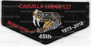 Patch Scan of Cahuilla Lodge 127 NOAC 2018 1973-2018 - pocket flap