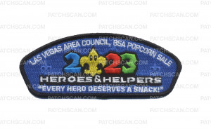 Patch Scan of Las Vegas Area Council Heroes & Helpers Popcorn Sale 2023