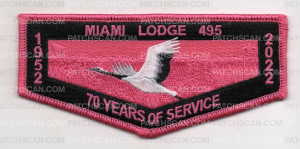 Patch Scan of MIAMI LODGE 70 YEARS PINK BORDER