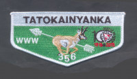 k123127 - GWC TATOKAINYANKA 100TH ANNIVERSARY POCKET FLAP 2014 Greater Wyoming Council #638 merged with Longs Peak Council