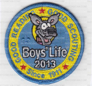 Patch Scan of X168810A GOOD READING Boys Life 2013 