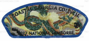Patch Scan of Coastal Georgia Council - Chinese Dragon - Ghosted Background 