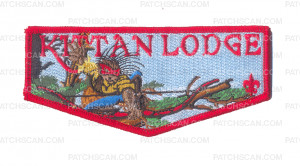 Patch Scan of K124006 - Twin Rivers Council - Kittan Lodge NOAC Flap (Red)