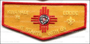 Patch Scan of Kwahadi Lodge OA Flap red