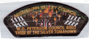 Patch Scan of Mississippi Valley Council- Tribe - W.O. Peterson Council Ring
