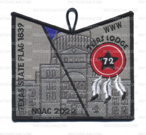Patch Scan of Tejas Lodge NOAC 2022 (Texas State Flag 1839)- Bottom Piece