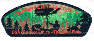 Patch Scan of LHC- BSA Outdoor Ethics- The Land Ethic - Black 