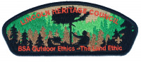 LHC- BSA Outdoor Ethics- The Land Ethic - Black  Lincoln Heritage Council #205