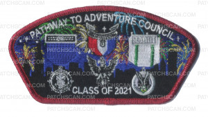 Patch Scan of Pathway to Adventure Class of 2021 CSP red metallic border