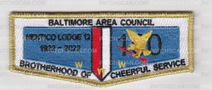 Patch Scan of Nentico Lodge 100th Anniversary Cheerful Service Pocket Flap
