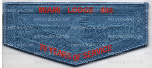 Patch Scan of MIAMI LODGE 70 YEARS BLUE GHOSTED