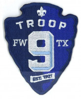 X171217A TROOP 9 (arrowhead)  Troop 9