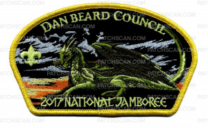 Patch Scan of Dan Beard Council- 2017 National Jamboree- Green Dragon 