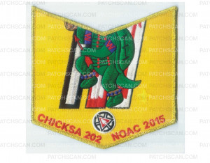 Patch Scan of Chicksa Lodge NOAC pocket patch silver border