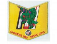 Chicksa Lodge NOAC pocket patch silver border Yocona Area Council #748 merged with the Pushmataha Council