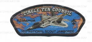 Patch Scan of Circle Ten Council- 2017 National Scout Jamboree- F-22 Raptor