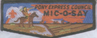 MIC-O-SAY PONY EXPRESS FLAP Pony Express Council #311