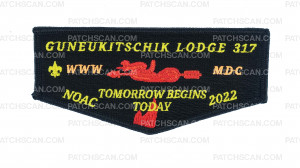 Patch Scan of GUNEUKITSCHIK Lodge NOAC 2022 Flap (Fire)