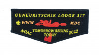 GUNEUKITSCHIK Lodge NOAC 2022 Flap (Fire) Mason-Dixon Council #221(not active) merged with Shenandoah Area Council