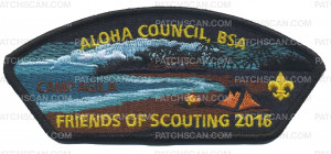 Patch Scan of FRIENDS OF SCOUTING 2016- CAMP AGILA
