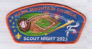 Patch Scan of Hawk Mountain Council Scout Night 2023
