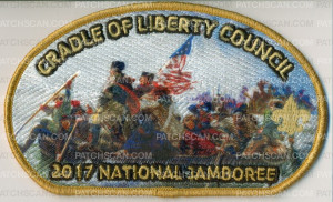Patch Scan of Cradle of Liberty - 2017 National Jamboree- Crossing the Delaware
