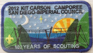 Patch Scan of X137151C 2012 KIT CARSON CAMPOREE (Navy border)