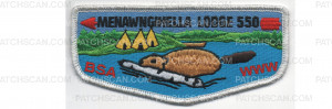 Patch Scan of Lodge Flap Metallic Silver Border (PO 88116)