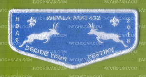 Patch Scan of Wiplal Wiki 432 NOAC 2018 blue felt flap
