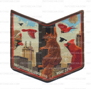 Patch Scan of Michigamea Lodge 110 NOAC 2018 pocket patch#4