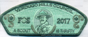 Patch Scan of Verdugo Hills FOS 2017 A Scout is thrifty 