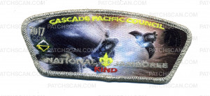 Patch Scan of Cascade Pacific Council 2017 National Jamboree Kind JSP Silver Metallic Border