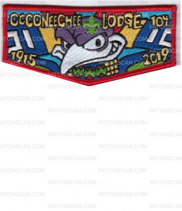 Patch Scan of Occoneechee Lodge 1915-2019 Thundy Head-Regular Thread border OA Flap