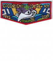 Occoneechee Lodge 1915-2019 Thundy Head-Regular Thread border OA Flap Occoneechee Council #421