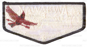 Patch Scan of Nawakwa 3 Second Century Capital Campaign Flap (Aurora Ghosted- Black Metallic Border) 