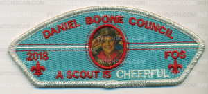 Patch Scan of Friends of Scouting 2018 - DBC - Cheerful (Silver Metallic)